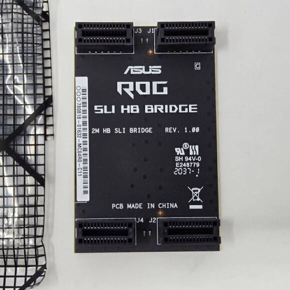 ASUS ROG 2M HB 2-WAY SLI BRIDGE REV. 1.00 HIGH BANDWIDTH 49-4 BLACK - Picture 2 of 3